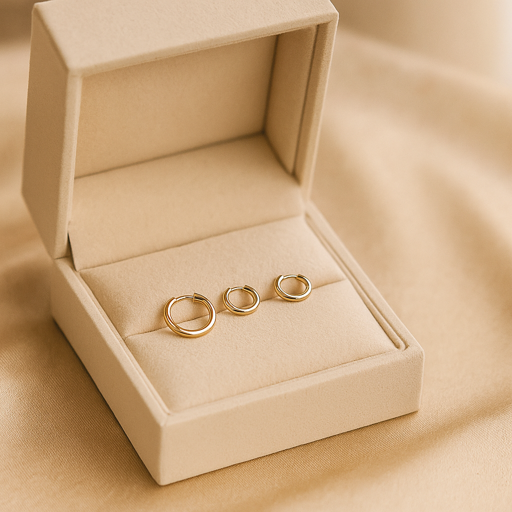 14K Solid Gold Small Hoop Earrings – Tiny Real Gold Everyday Hoops