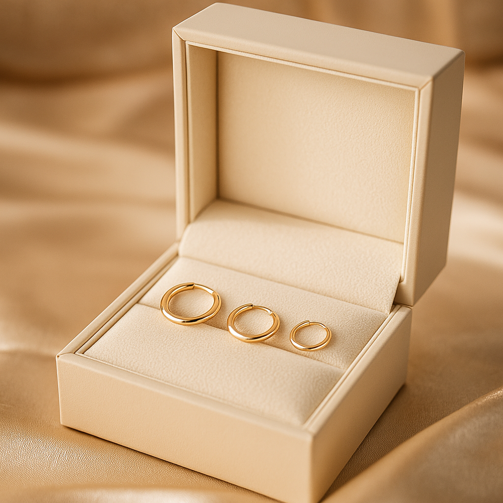 14K Solid Gold Classic Hoop Earrings – Everyday Real Gold Hoops