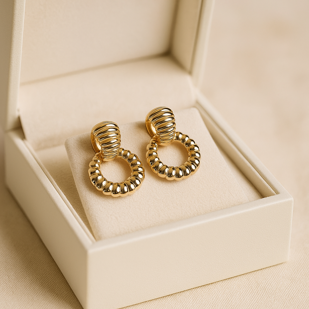 14K Solid Gold Twisted Hoop Earrings – Bold Rope Design Gold Earrings for Women, Statement Real Gold Jewelry, Elegant Chunky Hoop Earrings