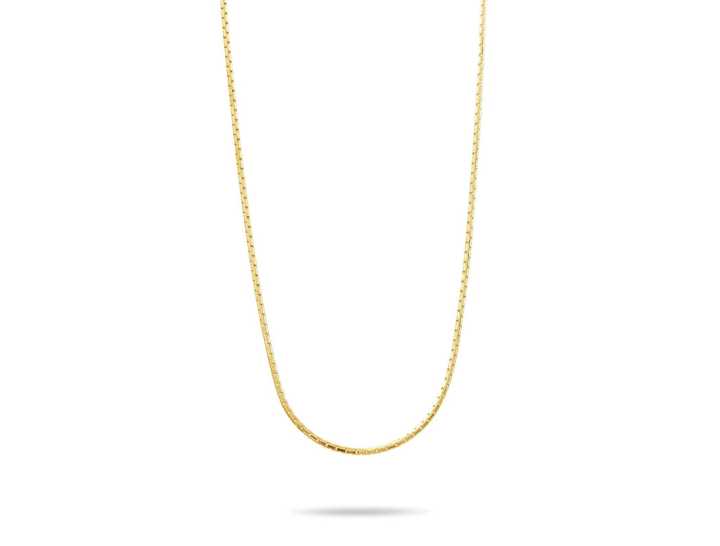 14K Solid Gold Snake Chain Necklace – Dainty Long Chain Layering Necklace