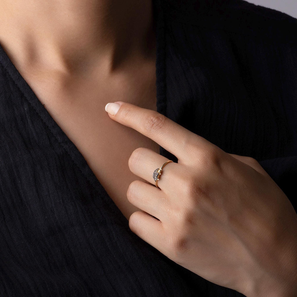 14K Solid Gold Hedgehog Ring – Cute Animal Jewelry for Hedgehog Lovers