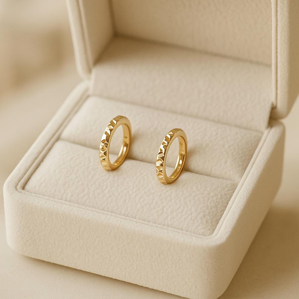 14K Solid Gold Small Hoop Earrings – Minimalist Real Gold Huggie Hoops for Everyday Wear
