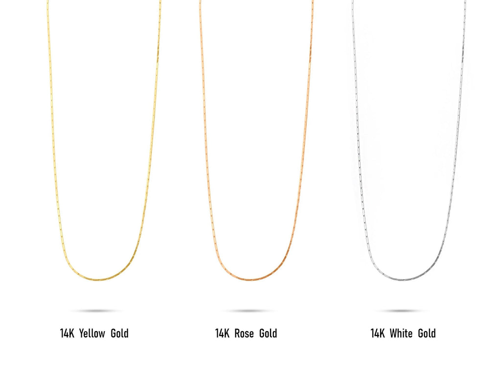 14K Solid Gold Chain Bracelet - Dainty Real Gold Bracelet