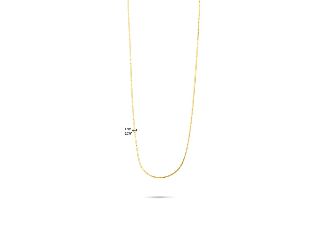 14K Solid Gold Chain Bracelet - Dainty Real Gold Bracelet