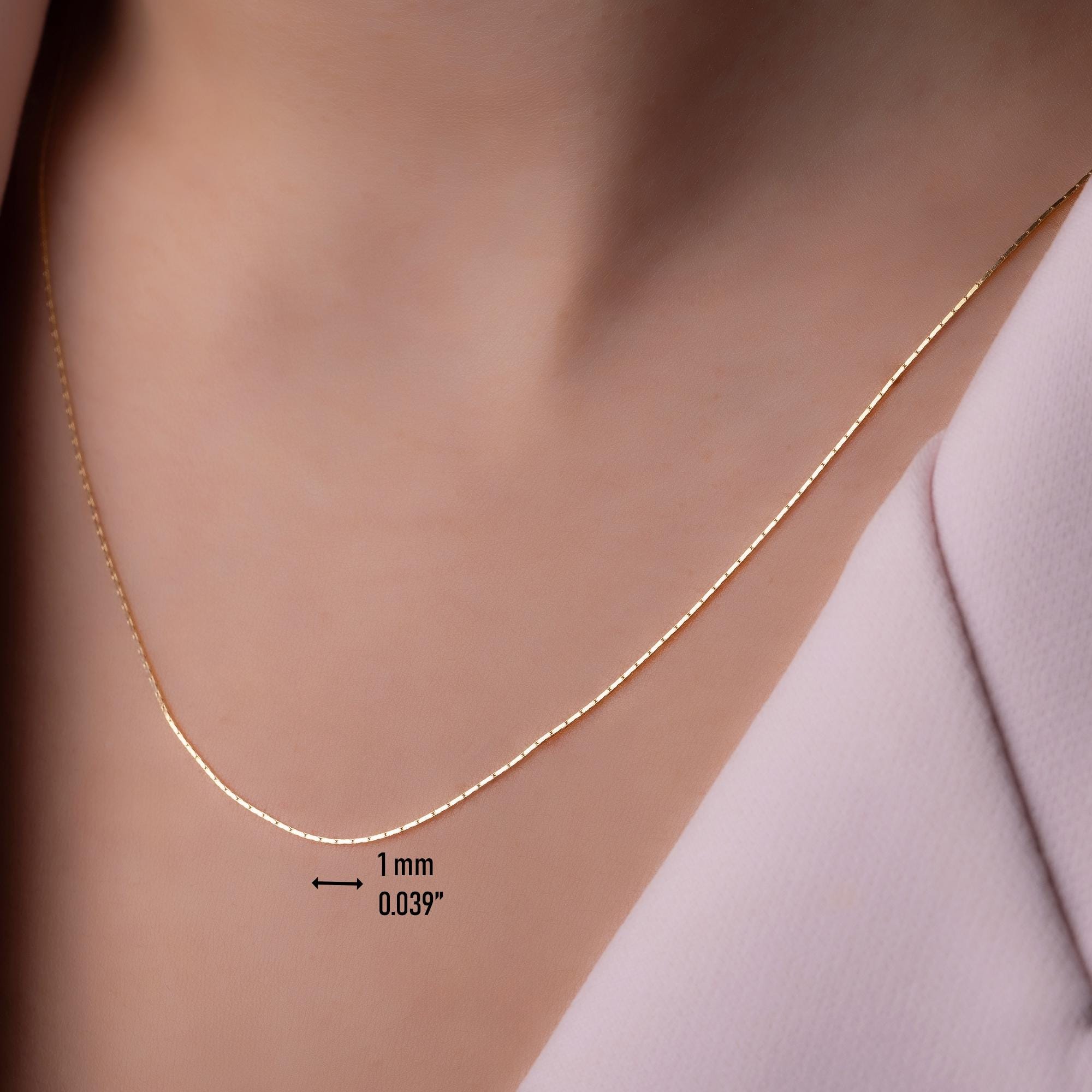 14K Solid Gold Chain Bracelet - Dainty Real Gold Bracelet