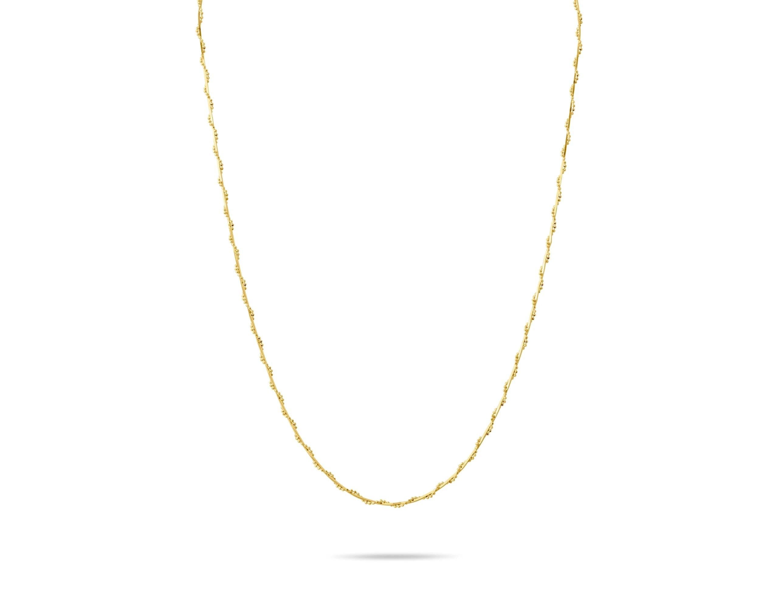 14K Solid Gold Long Link Chain Necklace - Modern Minimalist Jewelry