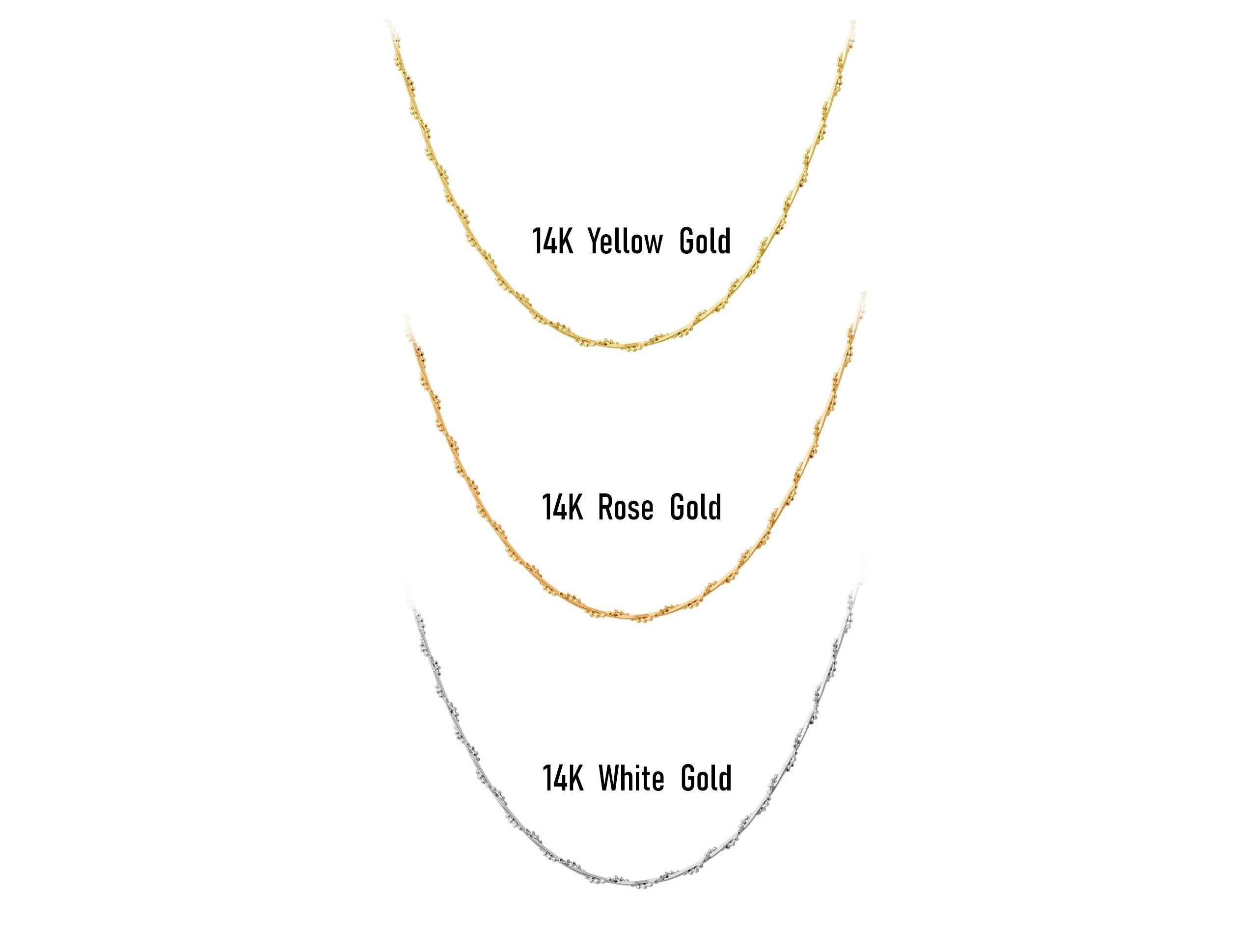 14K Solid Gold Long Link Chain Necklace - Modern Minimalist Jewelry