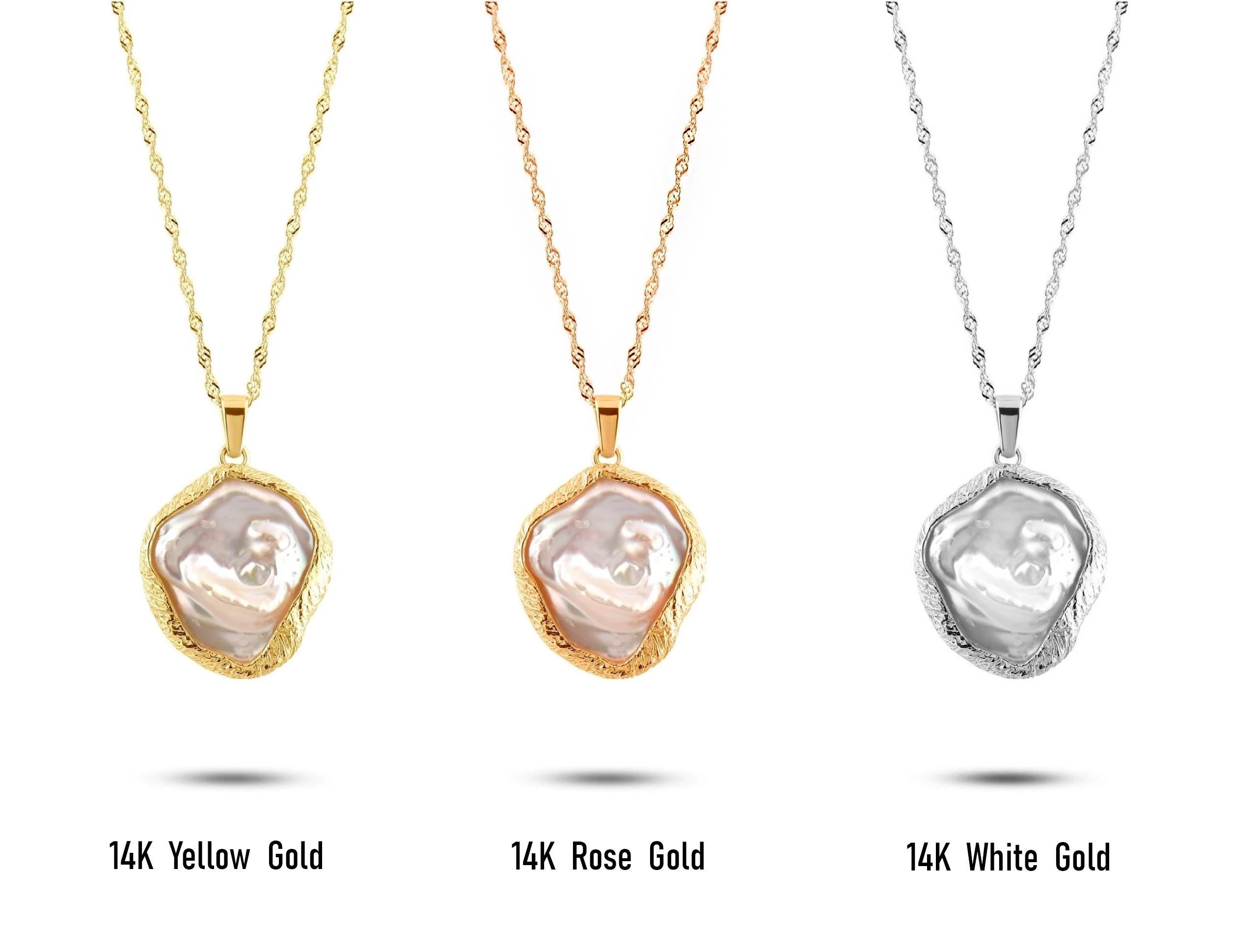 Baroque Pearl Pendant Necklace - Handmade Natural Pearl Jewelry