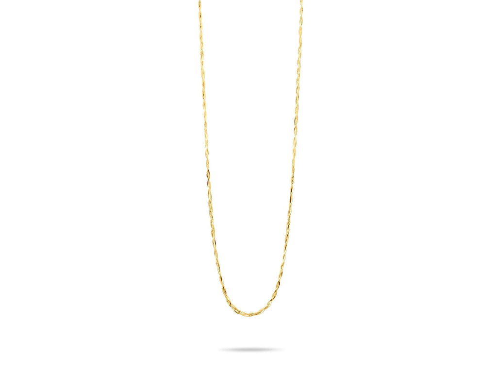 14K Solid Gold 2mm Chain Necklace – Thin Dainty Gold Necklace