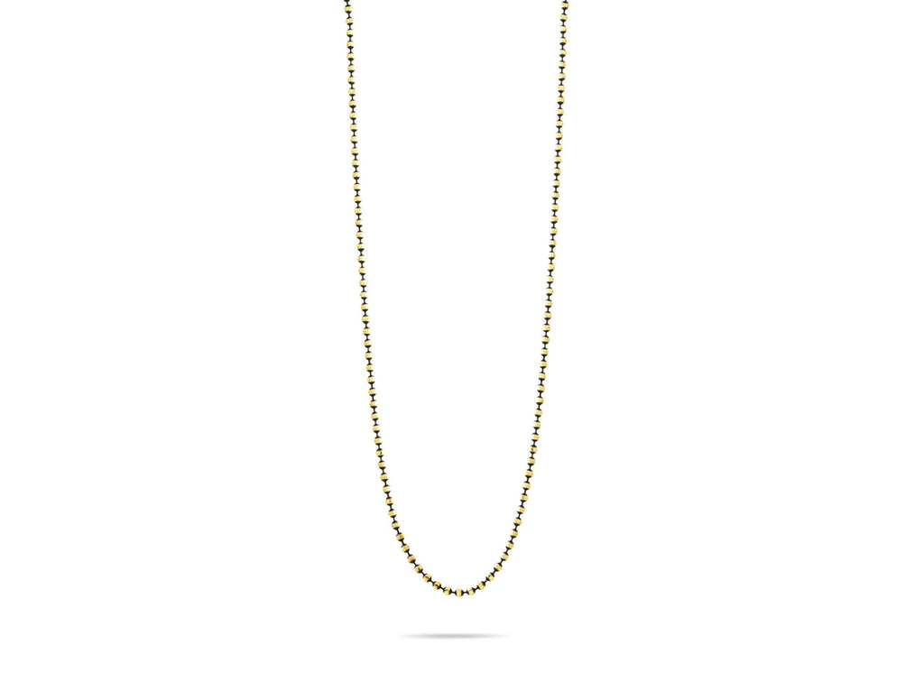 14K Solid Gold Ball Chain Necklace – Classic Beaded Real Gold Jewelry