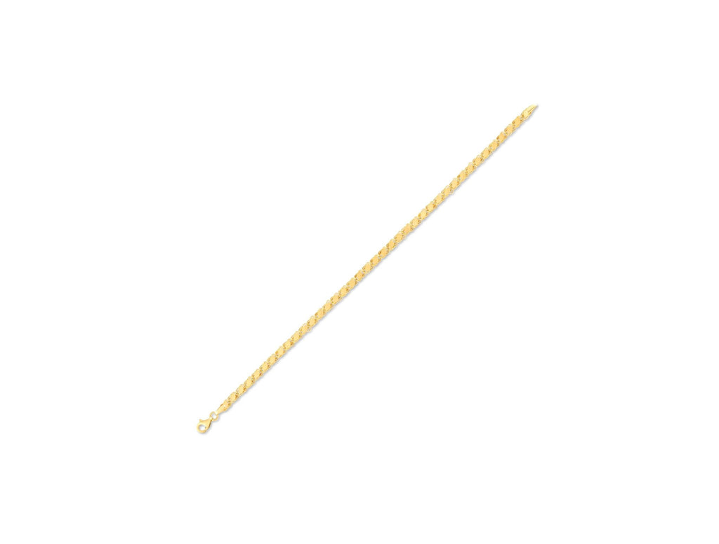 14K Solid Gold Oval Link Bracelet – Dainty Minimalist Chain, Real Gold Everyday Jewelry, Handmade Gift for Women, Adjustable Gold Jewelry