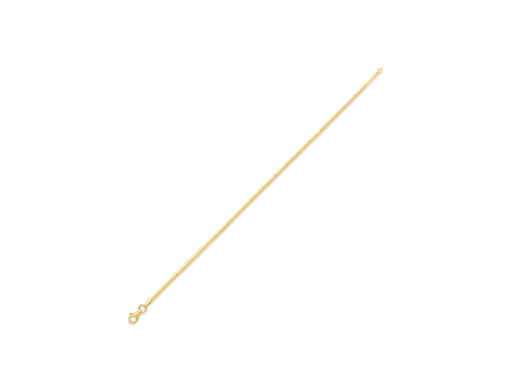 14K Solid Gold Bar Bracelet – Minimalist Segment Design