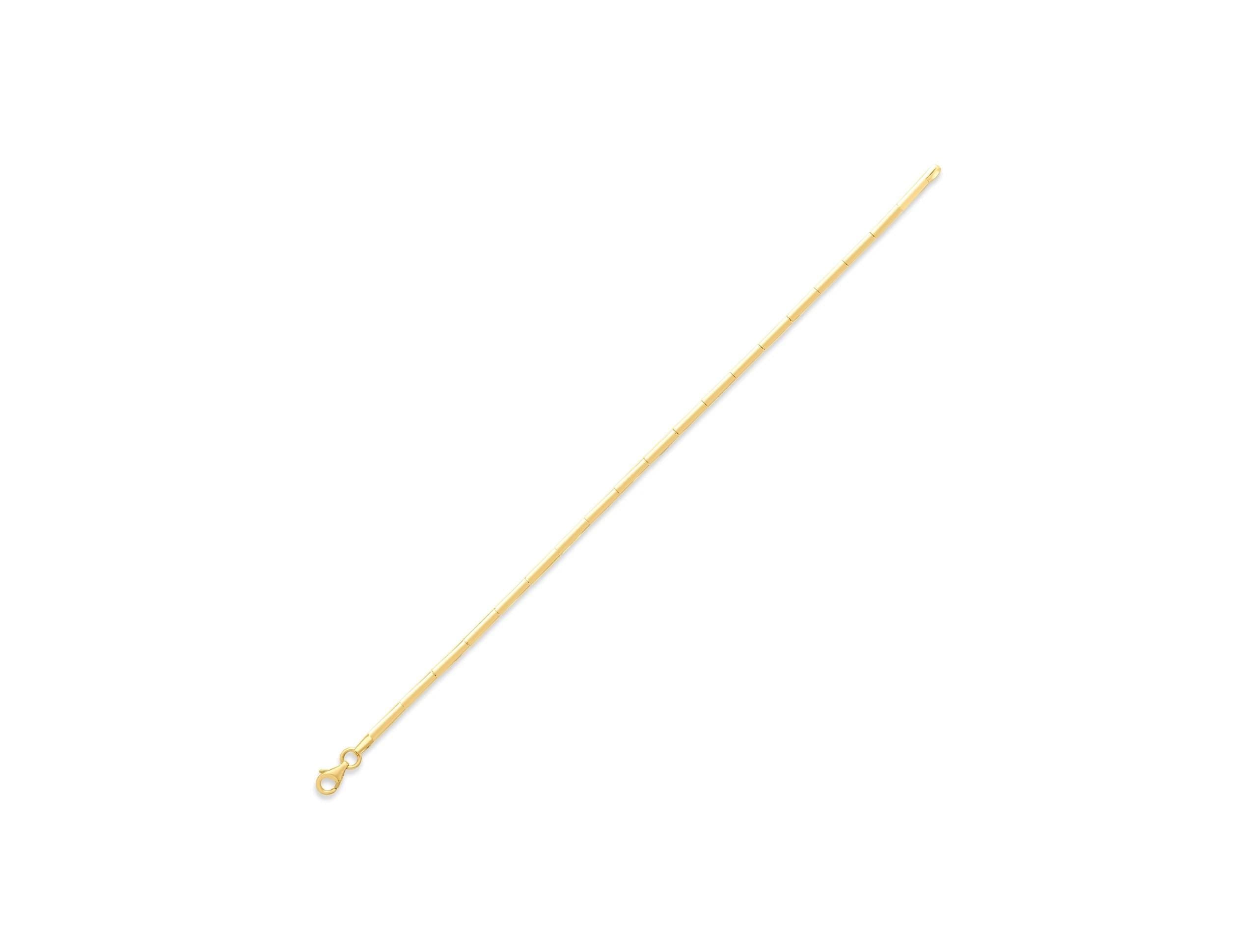 14K Solid Gold Bar Bracelet – Minimalist Segment Design