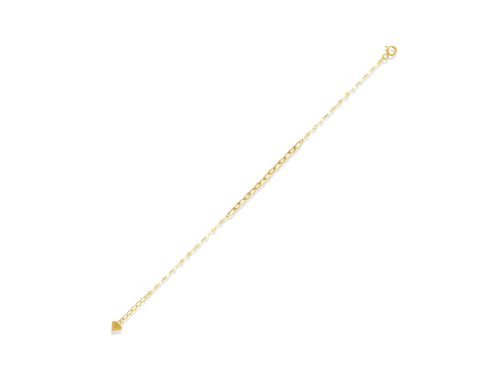 14K Solid Gold Link Bracelet – Minimalist Elegant Bracelet
