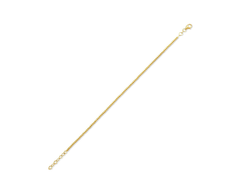 14K Solid Gold Beaded Ball Bracelet – Dainty Real Gold Jewelry