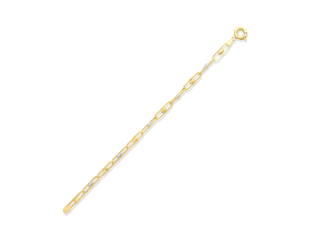 14K Solid Gold Link Chain Bracelet –  Minimalist Everyday Bracelet