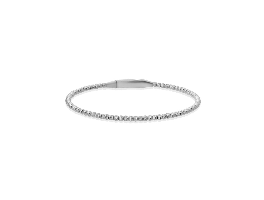 14K Solid White Gold Diamond Tennis Bracelet – Elegant Real Gold Jewelry
