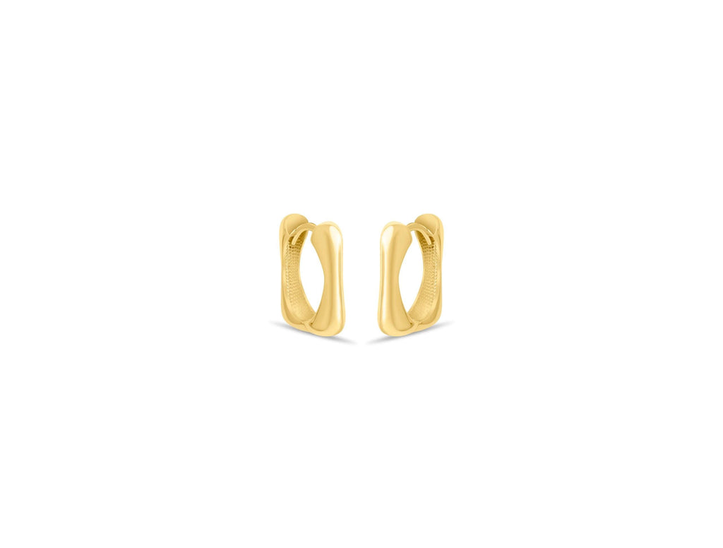 14K Solid Gold Hoop Earrings -Minimalist Real Gold Earrings for Everyday