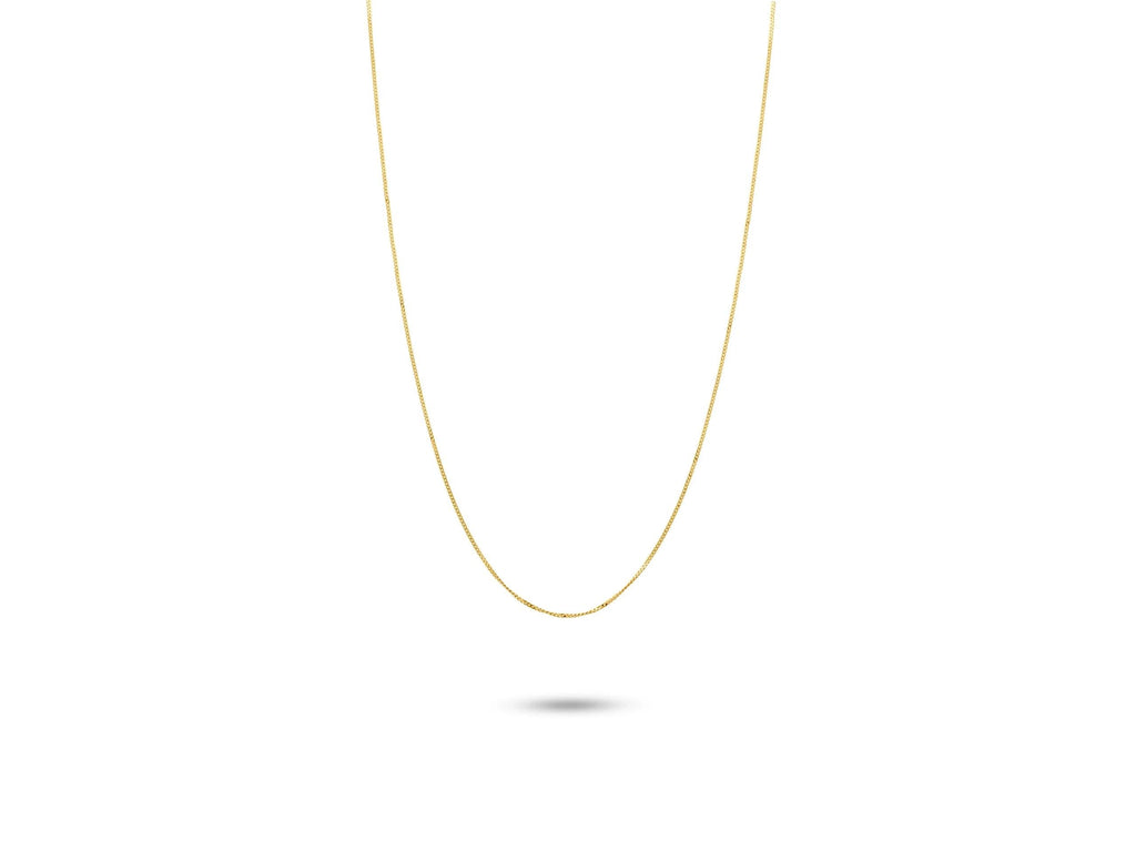 14K Solid Gold Thin Chain Necklace - Real Gold Dainty Chain