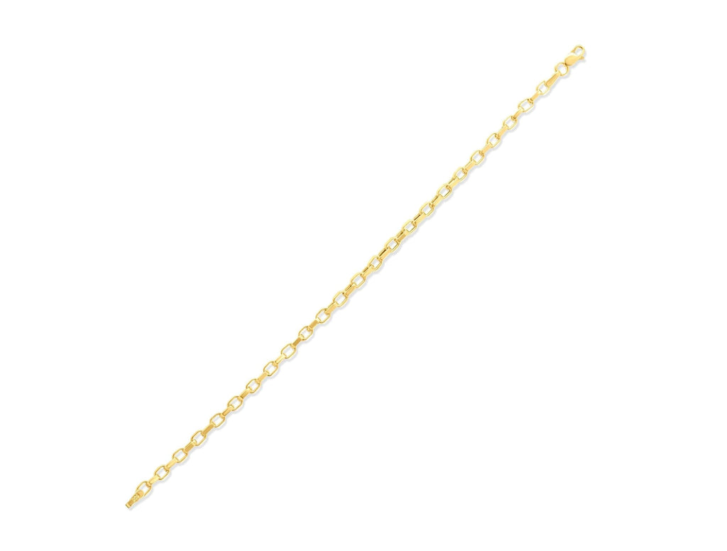 14K Solid Gold Beaded Chain Bracelet - Real Gold Minimal Jewelry for Women
