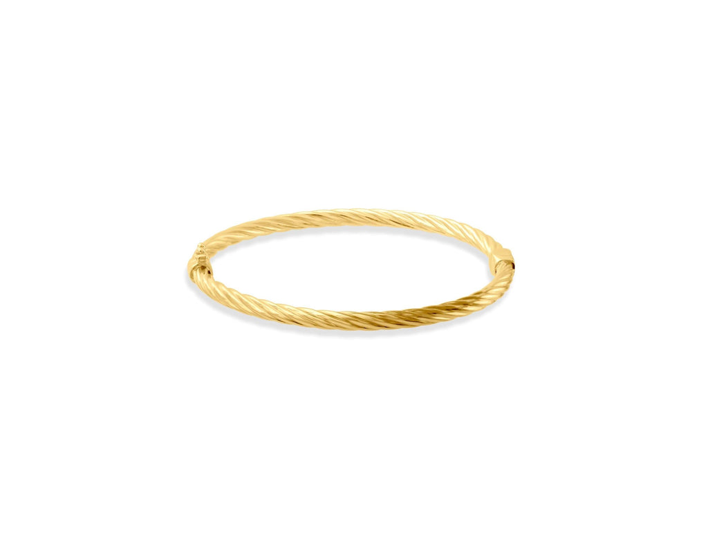 14K Solid Gold Rope Twist Bracelet – Real Gold Statement Jewelry