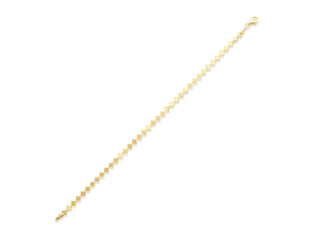 14K Solid Gold Geometric Bracelet – Diamond Cut Plate Design, Minimalist Real Gold Jewelry for Women, Elegant Everyday Gift Idea