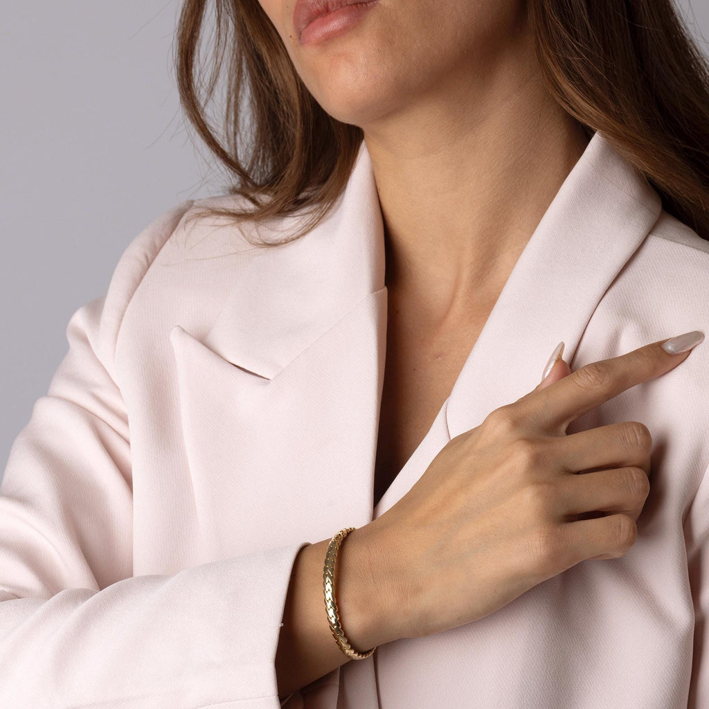 14K Solid Gold Flat Curb Bracelet – Bold Real Gold Jewelry for Women