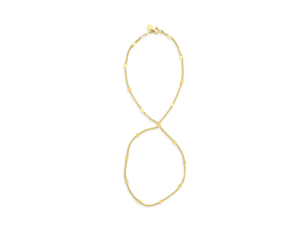 14K Solid Gold Hand Chain Bracelet – Elegant Minimalist Bracelet