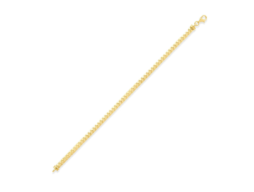 14K Solid Gold Beaded Bracelet – Dainty Minimalist Chain Bracelet