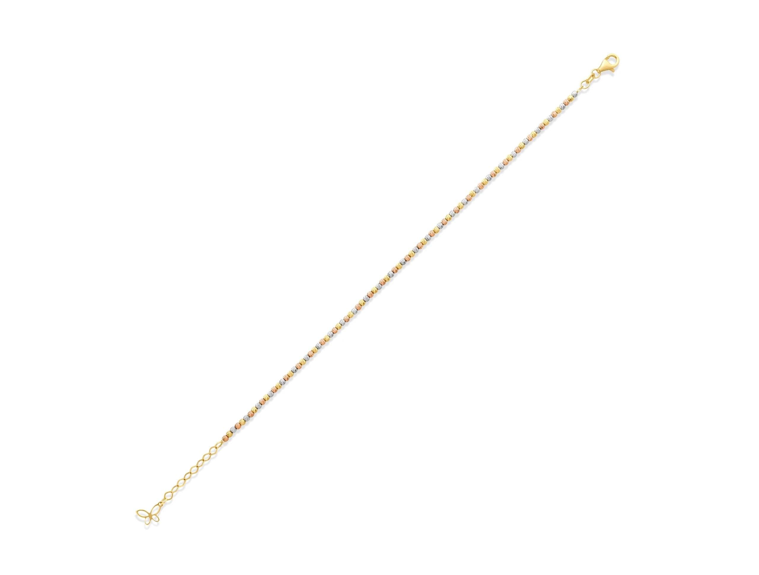 14K Solid Gold Dainty Chain Bracelet – Minimalist Real Gold Jewelry