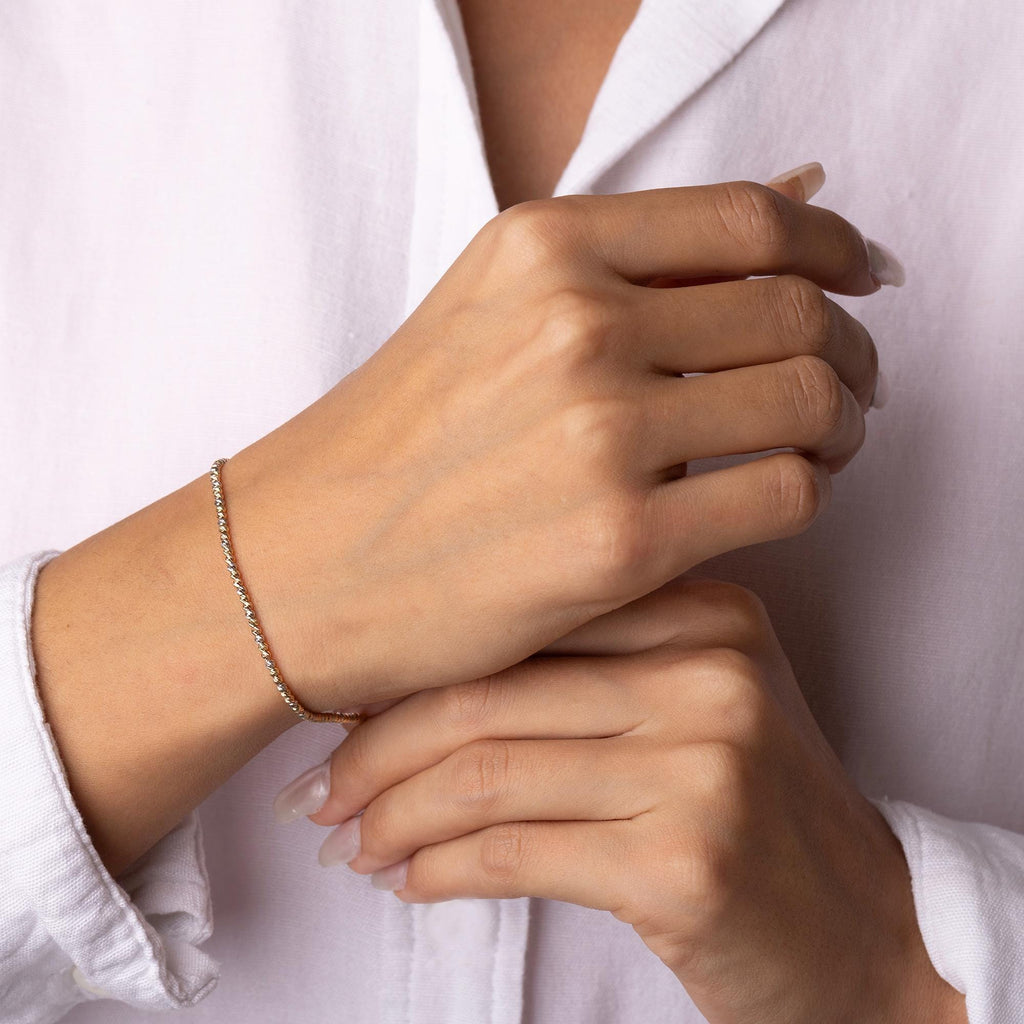 14K Solid Gold Dainty Chain Bracelet – Minimalist Real Gold Jewelry